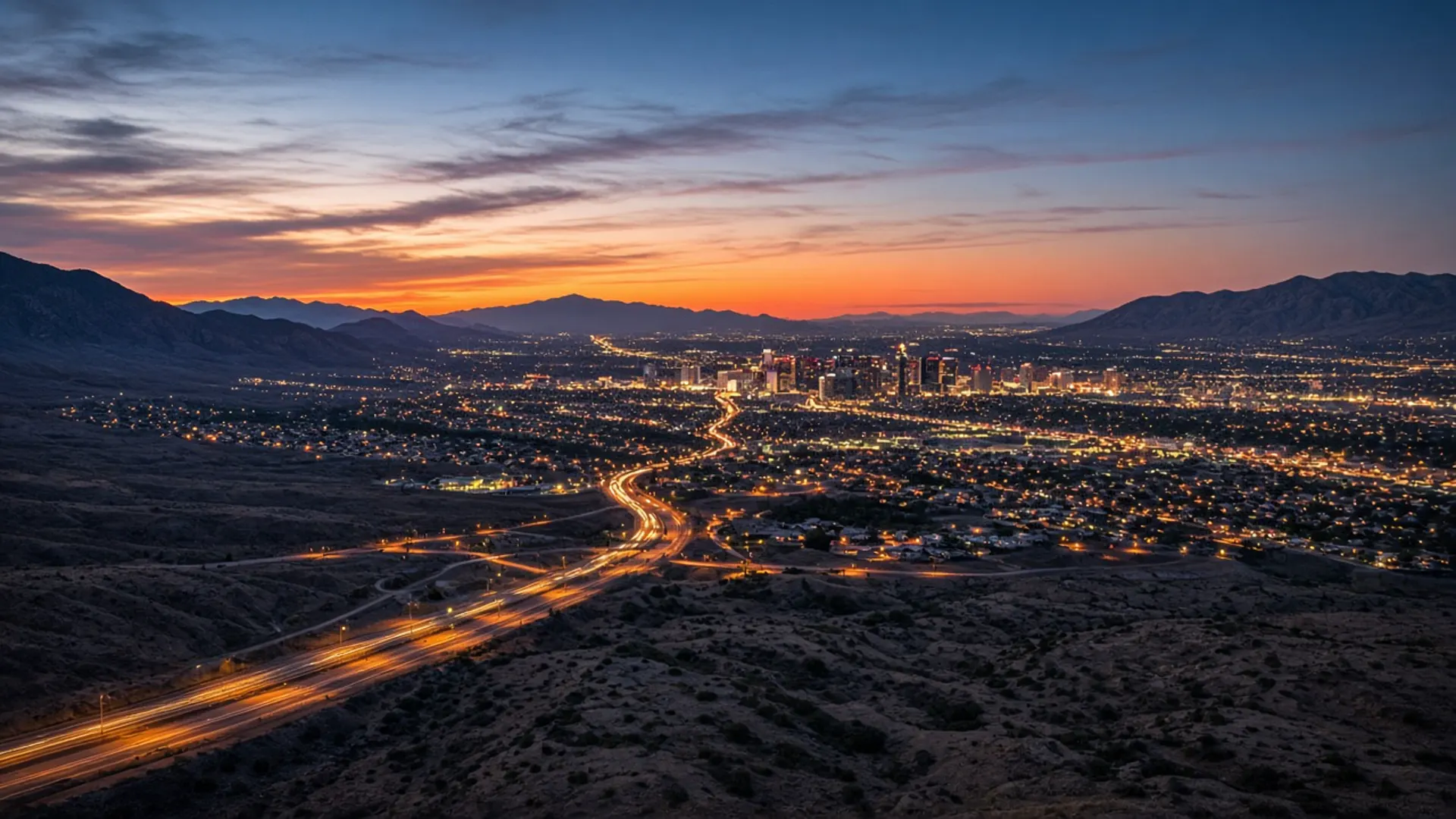 California Relocation Las Vegas valley skyline for California relocators buying midtown condos with lower taxes and urban amenities